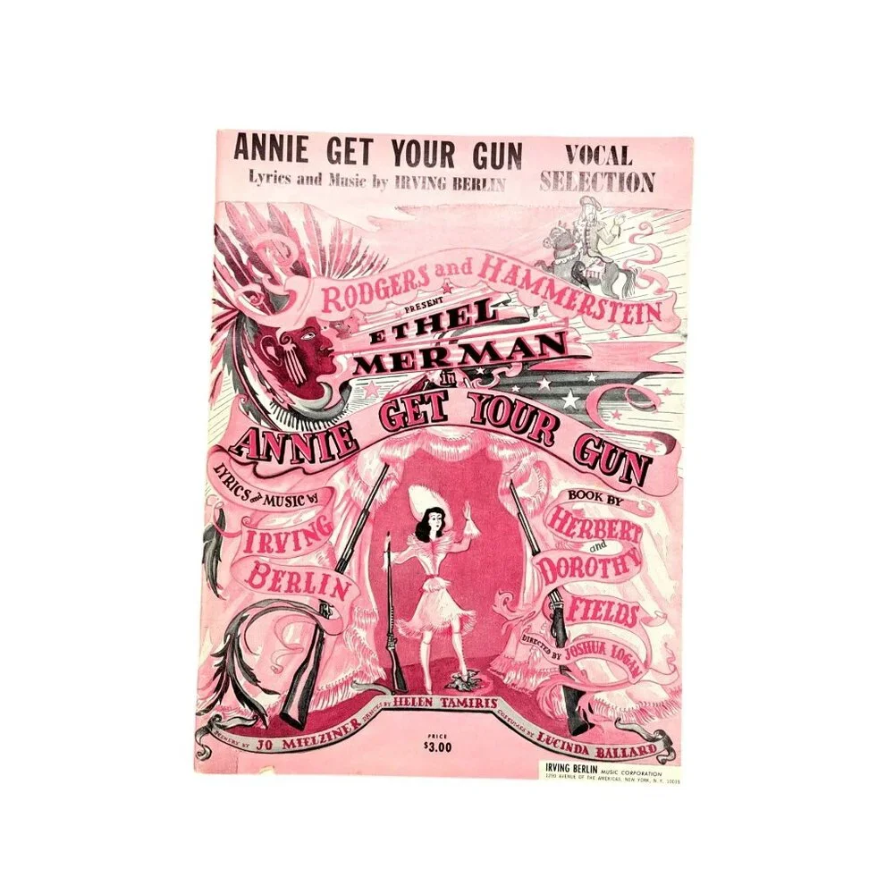 Vintage Annie Get Your Gun Lyrics Music Vocal Book Irving Berlin Ethel Merman